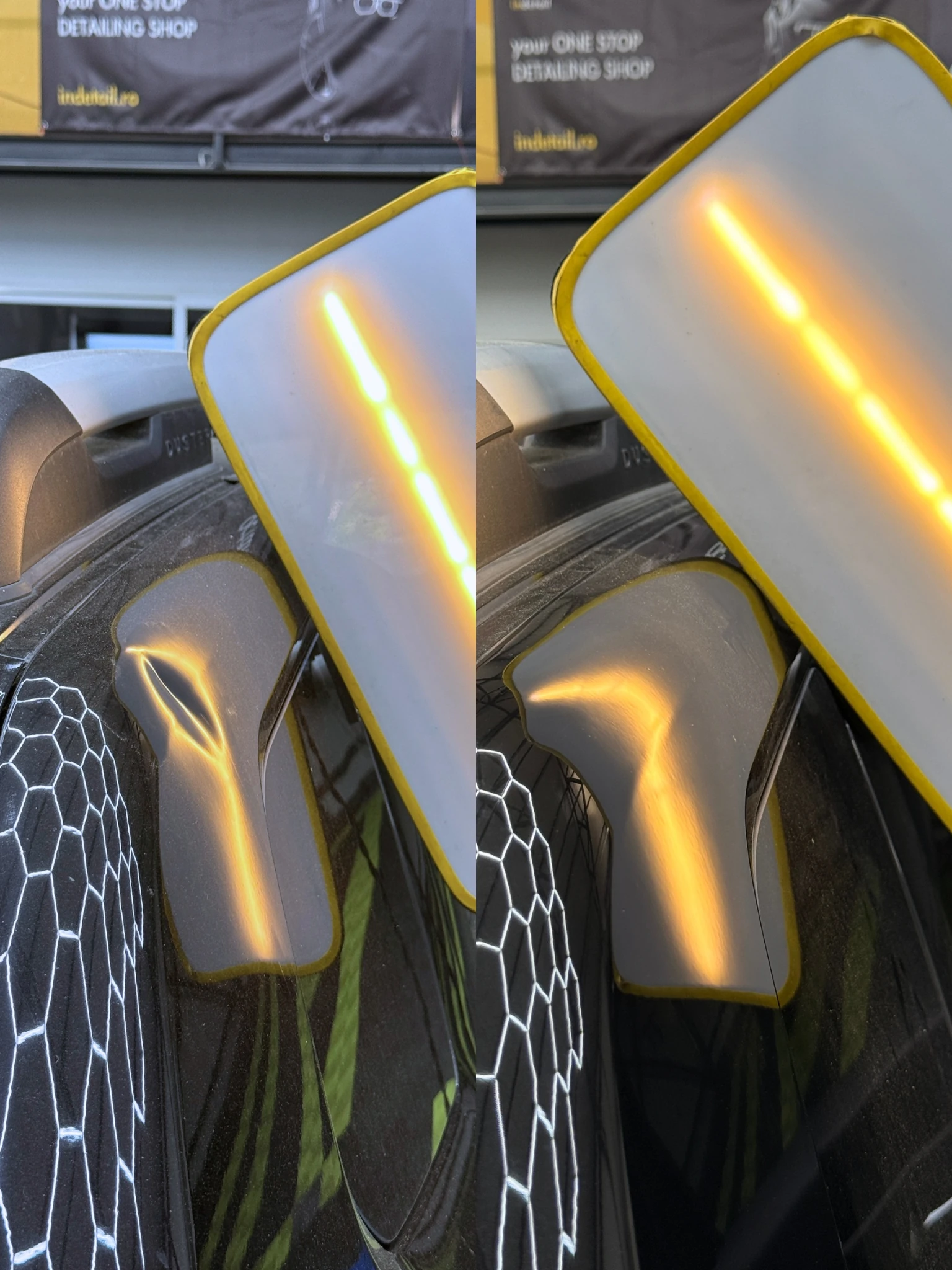 Arcadă roată reparată fără vopsire prin PDR